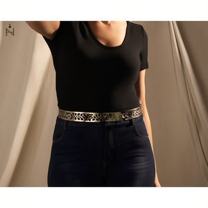 Cintura in Metallo Traforato 3,5 Cm, Catena Decorativa per la Vita, Accessorio di Moda - Product Image 3