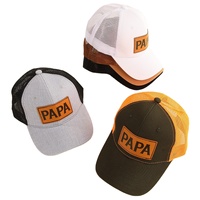 Nouvelle casquette de baseball en maille respirante avec lettres PAPA, combinaison de couleurs tendance et créative, protection solaire, casquette de camionneur pour l'extérieur