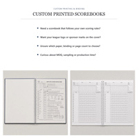 Carnet de scores de baseball personnalisé avec reliure Wire-O, couverture marine et feuilles de notation imprimées – OEM/ODM, faible MOQ, approvisionnement direct usine