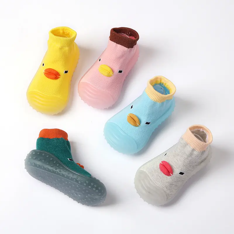 Factory toddler 3D animal cartoon cute animals waterproof rubber sole baby shoe socks