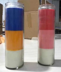 Personalizado hecho a mano del arco iris <span class=keywords><strong>de</strong></span> color Pilar <span class=keywords><strong>7</strong></span> Chakra velas al por mayor - Product Image 6