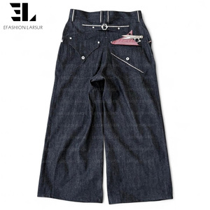 Jean en denim brut selvedge LARSUR sur mesure, 10-15 oz, avec boucle <span class=keywords><strong>Paris</strong></span>, coupe droite, style <span class=keywords><strong>japonais</strong></span>, pour homme - Product Image 3