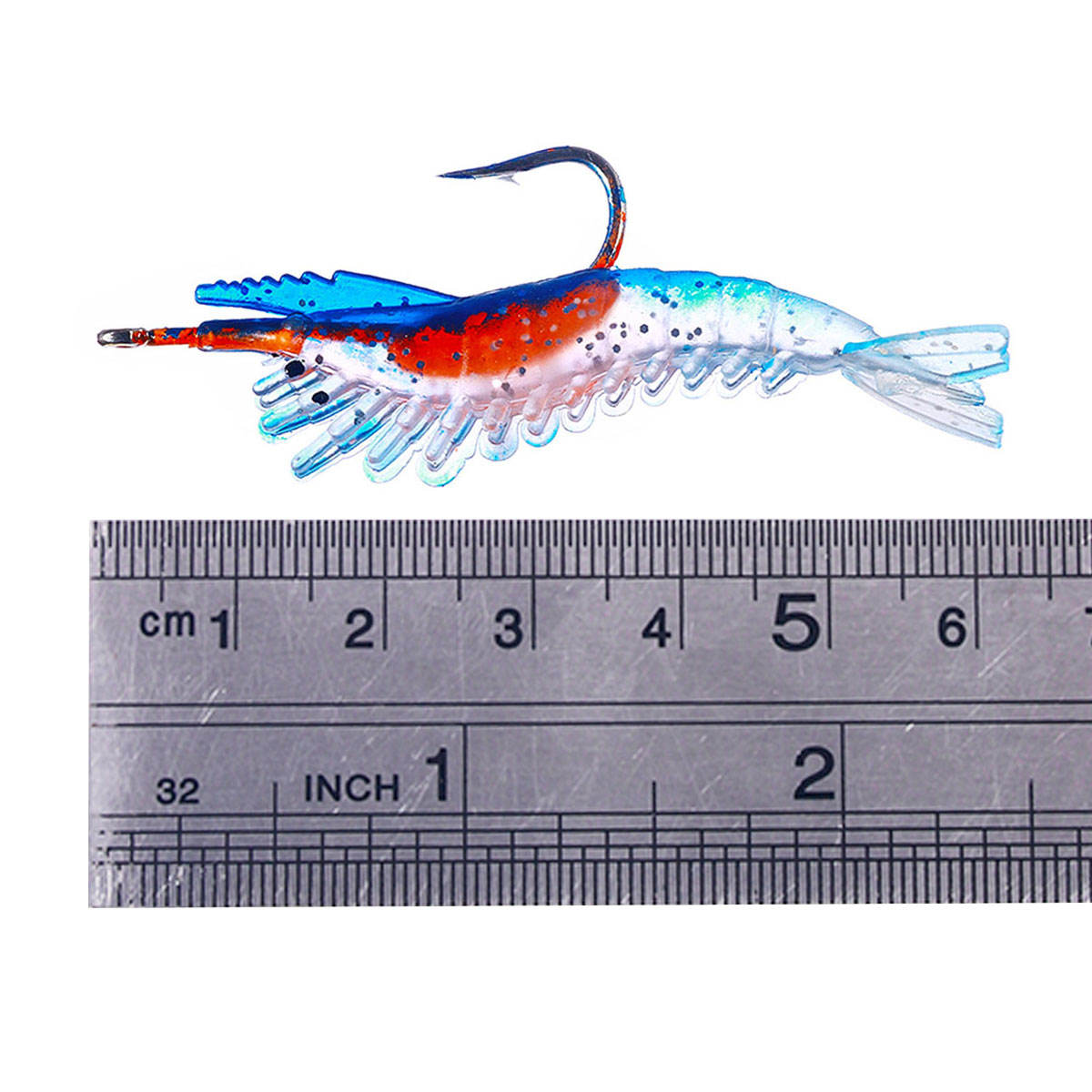 Shrimp Baits Soft Simulation Prawn Lure 6CM 3G Artificial Trout Bait with  Single Hook Sea Fishing Tools 5PCS/BAG