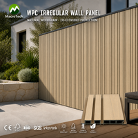 Panel Komposit Profil Koekstrusi WPC Kayu Ek Muda Modern Tahan Air untuk Dinding Eksterior Rumah dan Dekorasi Taman