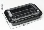 Vaisselle jetable PET dégradable avec couvercle Boîte à lunch pour repas léger Sushi à emporter pour sandwich Hamburger pour l'industrie alimentaire