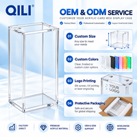 Boîtier de présentation vertical magnétique en acrylique transparent de 6 mm, personnalisé OEM/ODM, pour cartes TCG, rangement de boîtes de boosters, organisateur de collection, vente au détail