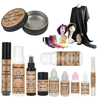 Kit d'installation de perruque frontale en dentelle HD transparente imperméable avec colle, dissolvant de colle à dentelle, bâton de cire et bande de fusion