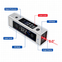 Niveau laser et inclinomètre 0.2 °   Inclinomètre numérique de précision avec adsorption magnétique, fonction de référence, pour la construction et le travail du bois