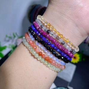 สร้อยข้อมือลูกปัดประดับเพชร4มม. วัสดุผสมสำหรับตกแต่งของขวัญแฟชั่น - Product Image 2