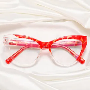 Montures optiques de lunettes de créateur TR-90, fournisseur de montures de lunettes Cateye