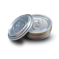 Fabricants de couvercles pour boîtes en gros 113 #   200 #   202 #   Boîte de conserve alimentaire argentée noire à ouverture facile, couvercle de canette en aluminium à ouverture facile pour boissons
