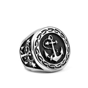 Anillo de Acero Inoxidable para Hombre con Adorno de Martillo de Thor, Runas Futhark Vikingas, Mjolnir, Escudo Nórdico Escandinavo, Venta al por Mayor - Product Image 3