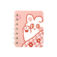 Carnet à spirales A7 de dessin animé, 80 pages, papeterie d'apprentissage, carnet à feuilles mobiles mignon, carnet de poche portable pour étudiants, cadeau en gros