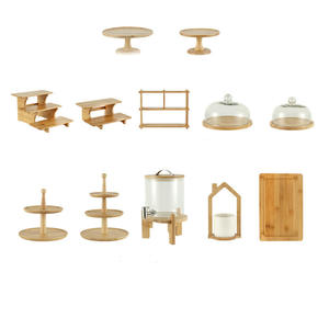 Porte-collation pour thé de l'après-midi d'hôtel Set de pause-thé pour dîner froid Table pour gâteau de mariage et dessert Plateau à pâtisserie Présentoir en forme de barre - Product Image 1