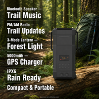 DF-585 Rechargeable Household Emergency Radio NOAA Weather Broadcast Speaker Solar Hand Crank LED Tent Light