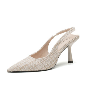 Sandalias de Tacón Alto de Verano para Mujer, Estilo Xiaoxiangfeng de Alta Gama, con Punta en Pico, Tacón Delgado, Cómodas, para Usar con Faldas - Product Image 3
