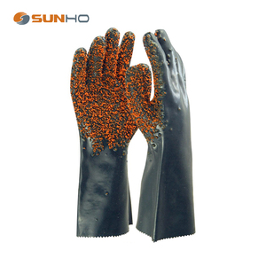 Gants de sablage en caoutchouc noir longs pour armoire de sablage, surface lisse, latex pur, gants de sablage en caoutchouc pour armoire de sablage - Product Image 2
