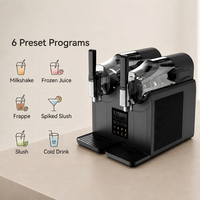Nueva Máquina de Bebidas Congeladas con Doble Tanque y Control Digital Automático, Máquina de Granizados de 4L para Cafetería o Bar