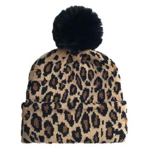 Gorro de Punto Grueso con Diseño de Burbujas y Estampado de Leopardo para Mujer, para Invierno, Cálido, para Viajes, Incluye Talla para Niños - Product Image 4