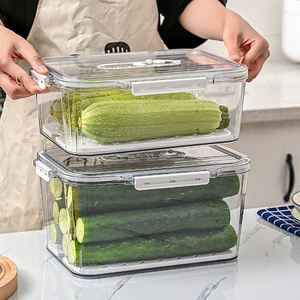 Tiroir de rangement pour réfrigérateur, légumes, fruits, fruits de mer, œufs, boîte de rangement transparents avec plateau de égouttage, livraison gratuite - Product Image 6