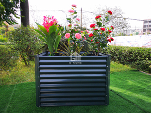 <span class=keywords><strong>Jardinera</strong></span> Elevada de Metal para Exteriores de 60x60x90 <span class=keywords><strong>cm</strong></span>, <span class=keywords><strong>Jardinera</strong></span> de Acero Resistente para Cultivo de Vegetales de Raíz Profunda - Product Image 5