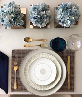 Service de table en céramique de luxe moderne avec bordure dorée, assiettes de service en porcelaine, vaisselle en porcelaine fine, ustensiles de cuisine en porcelaine fine, vente en gros