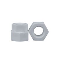 Écrous de blocage hexagonaux en polypropylène M3-M30 haute résistance avec rondelle, écrous hexagonaux en plastique pour les secteurs chimique, électronique et médical (vente en gros)
