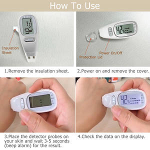 جهاز اختبار رقمي محمول لقياس رطوبة الوجه ، جهاز اختبار ترطيب كورنيش الوجه ، مقياس ترطيب البشرة ، جهاز اختبار زيت الماء - Product Image 5