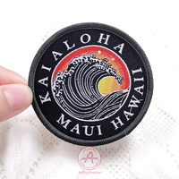 Patch tissé fer personnalisé sur patchs de presse à chaud patchs de transfert de chaleur brodés tissés personnalisés fer sur