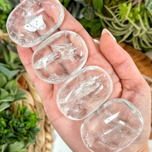 Cuarzo Blanco Natural Transparente para Yoga y Piedras de Palma, Estilo Feng Shui, Terapia de Calor y Especímenes Minerales - Product Image 5