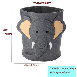 Keranjang penyimpanan mainan anak kartun besar, mainan baru keranjang cucian dengan serba-serbi penata pakaian kotor - Product Image 3