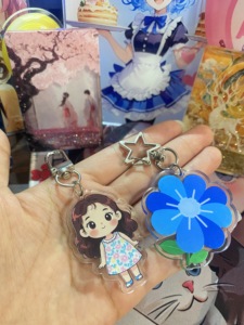 Factory Custom Acrylic <b>Keychain</b> Double Sided Printed Clear Acrylic Charm Personalized Logo <b>Anime</b> Key Ring Promotional Gift OEM O - Product Image 2
