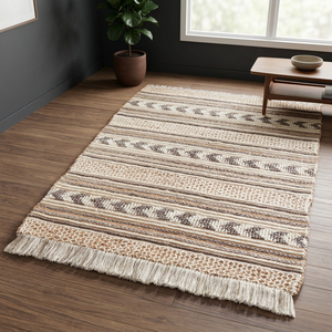 Alfombras de Algodón de Primera Calidad, Grado de Exportación, Tejidas, Estilo Boho Moderno, Lavables, Pelo Mediano, Tamaño Personalizado, MÁS Alfombras - Product Image 2