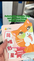 Mesin Pengemas Otomatis Doypack Flat Bag Zipper Pouch untuk Makanan Hewan Basah, Saus Daging, dan Pouch Premade