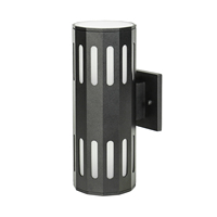 Applique murale extérieure hexagonale moderne étanche IP65 en aluminium moulé sous pression avec fentes lumineuses verticales pour patio et jardin