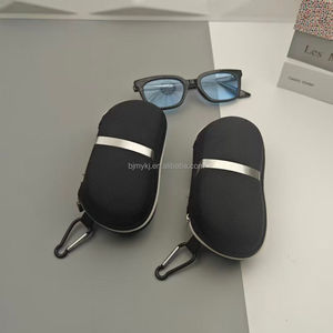 קופסת משקפי שמש ארגונית עם רוכסן רב צבעוני, פשתן, עם לוגו בהתאמה אישית, אמינה וזולה. - Product Image 3