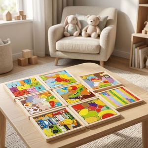 Montessori 3D houten vormenpuzzel dieren dinosaurus fruit sorteer- en matchbord vroeg educatief zintuiglijk speelgoed voor peuters en kinderen - Product Image 3
