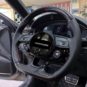 Volante in Carbonio Premium con <span class=keywords><strong>OLED</strong></span> per <span class=keywords><strong>Audi</strong></span> A3 A4L A5 Q5L Q7 A7 Q7 Q8 Q2 Q3 Q5 S3 S4 S5 S6 S7 Stile Racing Compatibile OEM - Product Image 1