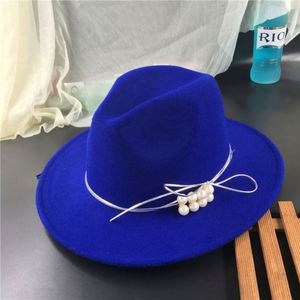 Chapeau Fedora en feutre à large bord en laine, personnalisable avec ruban, pour femmes et enfants, toutes saisons, avec logo – Vente en gros - Product Image 3