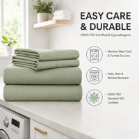 Ensemble de draps en fibre de bambou, ensemble de literie doux et respirant, draps en bambou, linge de lit pour la maison, l'hôtel, la chambre à coucher