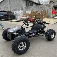 Kart tout-terrain pour adultes commandé au volant, équipé de roues en aluminium de 10 pouces, kart à essence tout-terrain pour drift