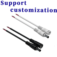 Kabel Ekstensi Daya 12v PVC, Jack DC Industri 5.5 * 2.1mm Male Female ke Ujung Terbuka 2 Pin 5521 5525