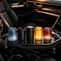 En Stock, Botella de Ambientador para Auto de 100ml/200ml, Color Negro Mate, Azul, Rojo, Naranja, Difusor de Perfume para Auto, Gel Aromatizante con Tapa Difusora