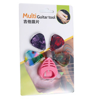 celluloïd guitare médiators avec étui de support de médiator en plastique pour guitare accessoires d'instruments de musique