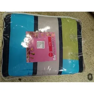 Edredón Doble Kevin con 2 Almohadas de Competición, Rayado, Poliéster y Algodón, para Todas las Estaciones, Ropa de Cama Moderna para el Hogar - Product Image 4