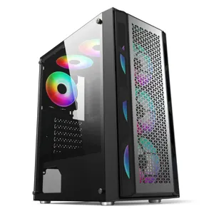 COOLMOON New Style Small PC Cabinet Simple Design Cheap Computer Casing for PC Solid Structure Case Gaming ATX/Micro ATX/ITX