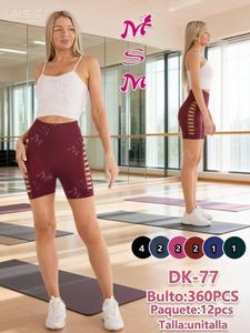 Leggings de yoga de cintura alta y longitud completa con diseño hueco, pantalones sin costuras de poliéster y spandex con elasticidad en cuatro direcciones para mujer - Product Image 4