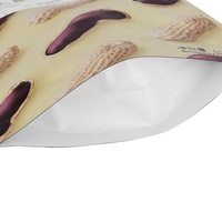 Sachets Doypack personnalisés en plastique pour aliments secs, 150g, noirs, avec fermeture éclair, pour arachides, impression héliogravure, OEM