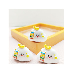 Dễ thương nhựa phim hoạt hình đám mây Mini Kawaii phẳng trở lại Cabochon sổ lưu niệm DIY quyến rũ trang trí phụ kiện - Product Image 4