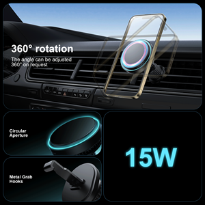 <span class=keywords><strong>Chargeur</strong></span> de voiture sans fil magnétique 15W avec refroidissement semi-conducteur, support de téléphone pour voiture, accessoires de voiture, compatible avec iPhone <span class=keywords><strong>Galaxy</strong></span> S26 - Product Image 2